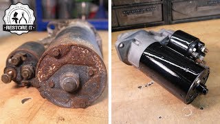 BMW E30 Starter Motor RESTORATION  BMW E30 325i Sport Restoration E7 S1 [upl. by Ynobe]