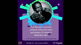 True liberation cannot be achieved without the active participation of women  Mangaliso Sobukwe [upl. by Trueman]