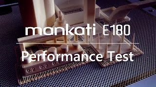 Mankati E180 3D Printer  3D Printing Test  Overhang Bridging Tolerance Fine Positive [upl. by Onirefez799]