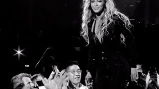 Beyoncé recebe fãs nos bastidores de sua turnê Vídeo [upl. by Ahsinik520]