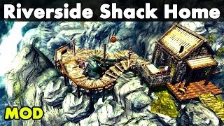 Skyrim House Riverside Shack Review Mod Spotlight [upl. by Juana]