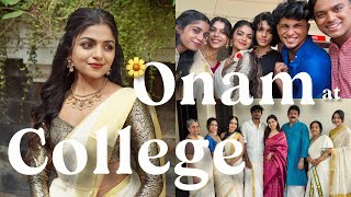 College Onam vlog🪷🌼  Hansika Krishna [upl. by Conias350]