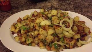 BREAKFAST MUST How To Make Fried Potatoes and onions [upl. by Larimore]