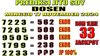 PREDIKSI SIDNEY HARI INI 17 NOVEMBER 2024  BOCORAN TOGEL SYDNEY HARI INI  RUMUS EKOR SIDNEY [upl. by Carboni]