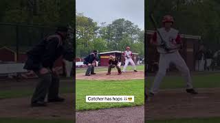 This catcher shows off his vertical 👀😱 shorts [upl. by Ahsitam]