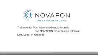 Trattamento Post Intervento Frenulo Linguale con NOVAFON pro e Testine Intraorali [upl. by Sivert]