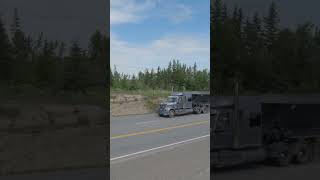 International Lonestar with Live Bottom Trailer on Hwy 11 shorts trucking truckspotter [upl. by Neu]