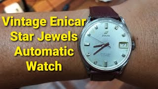 Vintage Enicar Star Jewels Big Date Automatic Watch [upl. by Varin]