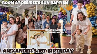 BOOM LABRUSCA amp DESIREE SON 1ST BIRTHDAY amp BAPTISM 😍 NINANG JOLINA AT MARICEL NAKAPUNTA [upl. by Enyar]