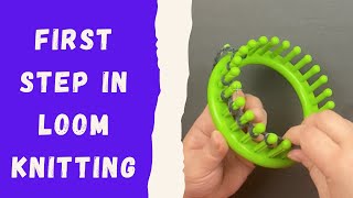 How To Do an Ewrap Cast On in Loom Knitting [upl. by Iey]