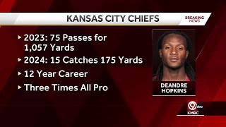 Chiefs acquire threetime AllPro wide receiver DeAndre Hopkins from the Titans [upl. by Farrison]