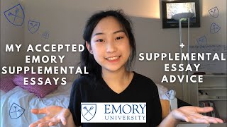 how to write college app supplemental essays ft accepted Emory essays creative essay advice [upl. by Eiresed136]