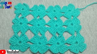 Como tejer punto flores a crochet paso a paso [upl. by Adirf]