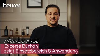 BarberExperte Burhan spricht über die Anwendung der Beurer Männerrange [upl. by Annairdna]