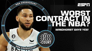 Ben Simmons’ contract is the WORST in the NBA right now  Brian Windhorst  NBA Crosscourt [upl. by Gerek]