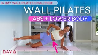 Wall Pilates Workout for Weight Loss  Pilates Abs amp Lower Body  NO Equipment l  Day 8 [upl. by Sorac]