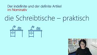 Grammatik A1 Der indefinite und der definite Artikel im Nominativ mit Valentyna Schmieder [upl. by Merrie509]