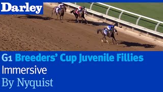 Immersive by Nyquist wins the G1 Breeders Cup Juvenile Fillies at Del Mar [upl. by Yartnoed]