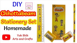 diy homemade chhottabeam stationery setyukshikartsandcrafts [upl. by Cristy840]