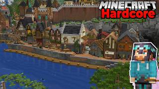 Transforming my Minecraft City Harbor in Hardcore 121 Survival [upl. by Isnan]