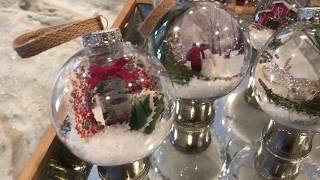 DIY Dollar Store Christmas Scenery Ornaments 2018 [upl. by Dore]