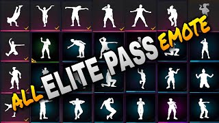 FREE FIRE ALL ELITE PASS EMOTE  FREE FIRE SEASON 1 TO 55 ALL ELITE PASS EMOTE  ELITE PASS EMOTE [upl. by Fawnia]