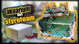 IDE KREATIF  Membuat Akuarium dari kotak Styrofoam Bekas fypシ゚viral styrofoam diy akuarium [upl. by Aromat39]