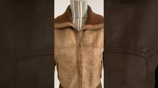 Vintage 70s Style Camel Brown Leather Jacket for Women S M [upl. by Pasahow128]