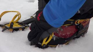 Winter skills 23 how to put on crampons [upl. by Alemac]