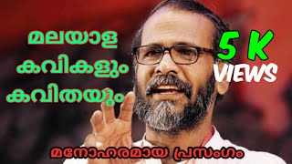 SUNIL P ILAYIDOM  Speech for MALAYALAM POEM and POETS [upl. by Hurff]