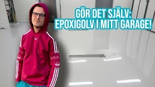 MÅLAR GARAGEGOLVET MED EPOXI  BLIR SKITSNYGGT [upl. by Beichner386]