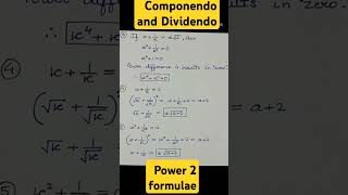 Componendo and Dividendo FormulaePower 2 formulae 💥💥📖📖shorts alzebra formulae [upl. by Eilhsa496]