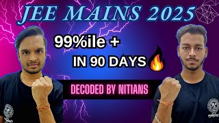 Last 3 Months Strategy For JEE Mains 2025 💪 JEE Mains 2025  90 Days Plan For JEE Mains🔥jee tips [upl. by Pilar]