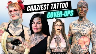 5 Of Our Most Shocking Tattoo CoverUps  TRANSFORMED [upl. by Kakalina563]