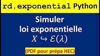 rdexponential dans Python pour simuler la loi exponentielle en prépa HEC [upl. by Sherlock]