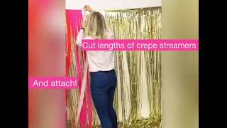 Beautiful Balloons DIY Rainbow Crepe Streamer Backdrop [upl. by Leia151]