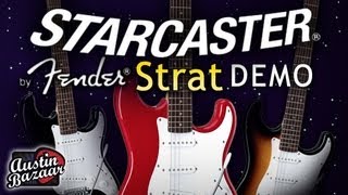 Starcaster by Fender Strat Electric Guitar Demo [upl. by Anilosi]