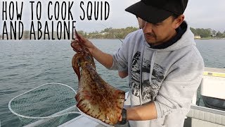 How to Cook Squid amp Abalone Catch amp Cook Underwater Ally Adventures Ep19 [upl. by Bozuwa]