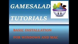 Gamesalad Tutorial  Installation Process  Ep1 [upl. by Lytton582]