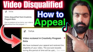 Video Disqualified Appeal  TikTok Video Disqualified from Creativity Program Beta [upl. by Scarlett]