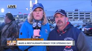 Fans out ahead of Detroit Tigers Opening Day [upl. by Marjie106]