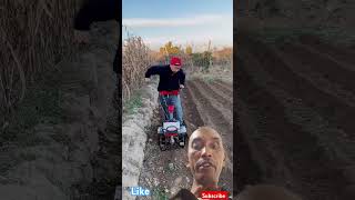 Gasoline weeder Small tiller DitchingPowerweeder Make very good drainage for sugarcane cultivation [upl. by Naugal281]