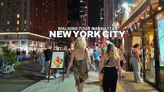 NEW YORK CITY TRAVEL 64  WALKING TOUR MANHATTAN 5th Avenue Times Square Broadway 42nd Street 4K [upl. by Alurta]