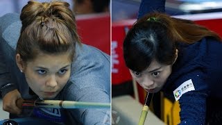 2015 Women 9Ball WC  ChiehYu CHOU 周婕妤 vs Kamila Khodjaeva [upl. by Yrocej661]