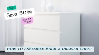 Fix Ikea MALM Chest with 3 drawers DIY  Part 1 [upl. by Akimahs]