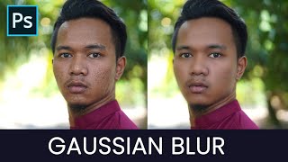 Skin Retouching Gaussian Blur  Photoshop [upl. by Anwahsat]