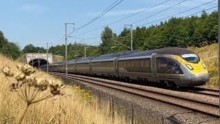 High Speed Trains at Lenham Heath  HS1  30724 [upl. by Ylil]