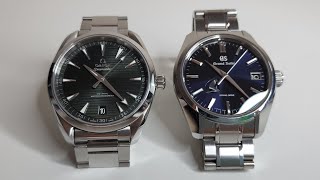 Omega Aqua Terra Vs Grand Seiko SBGA375 44GS [upl. by Nesiaj]