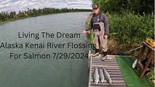 Living The Dream Alaska Kenai River Flossing for Salmon 7292024 [upl. by Gehman437]