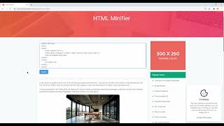 HTML Minifier  SumoWebTools [upl. by Tihw]